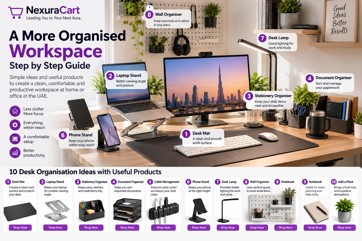 Detailed workspace organisation guide for UAE home offices