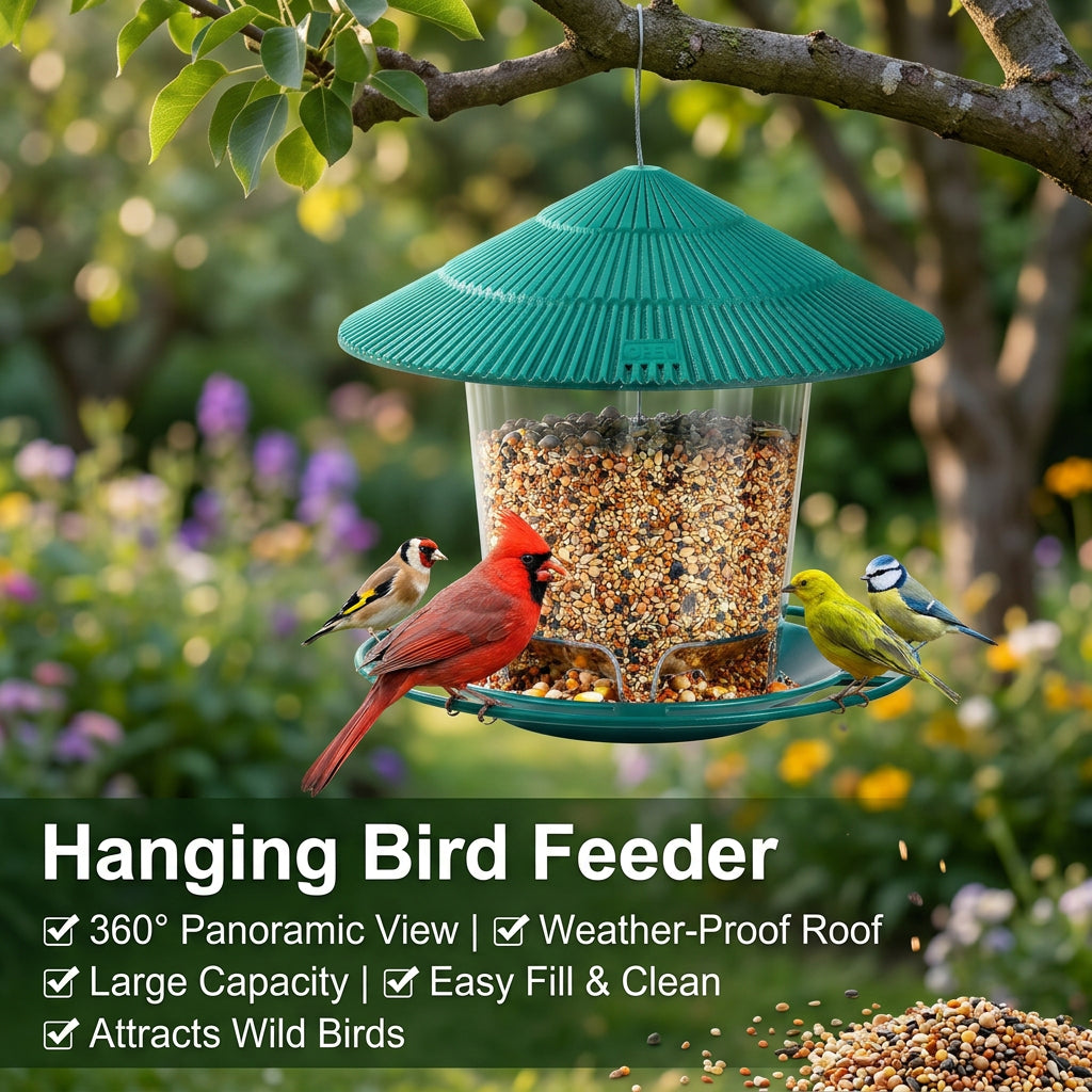 Hanging Bird Feeder – Green
