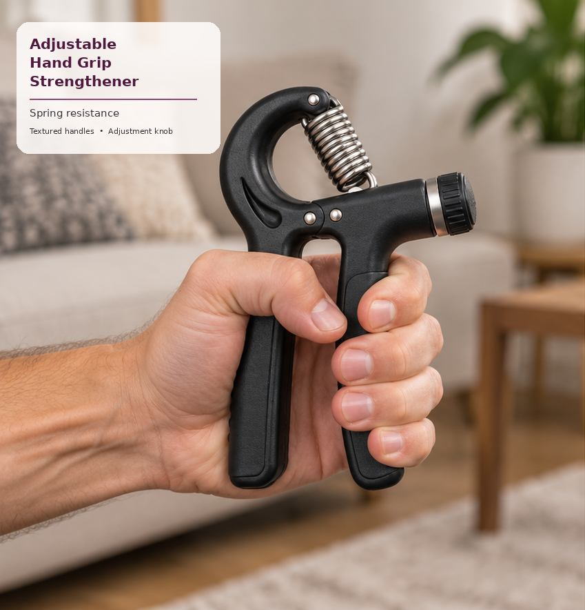 Adjustable Hand Grip Strengthener – Black