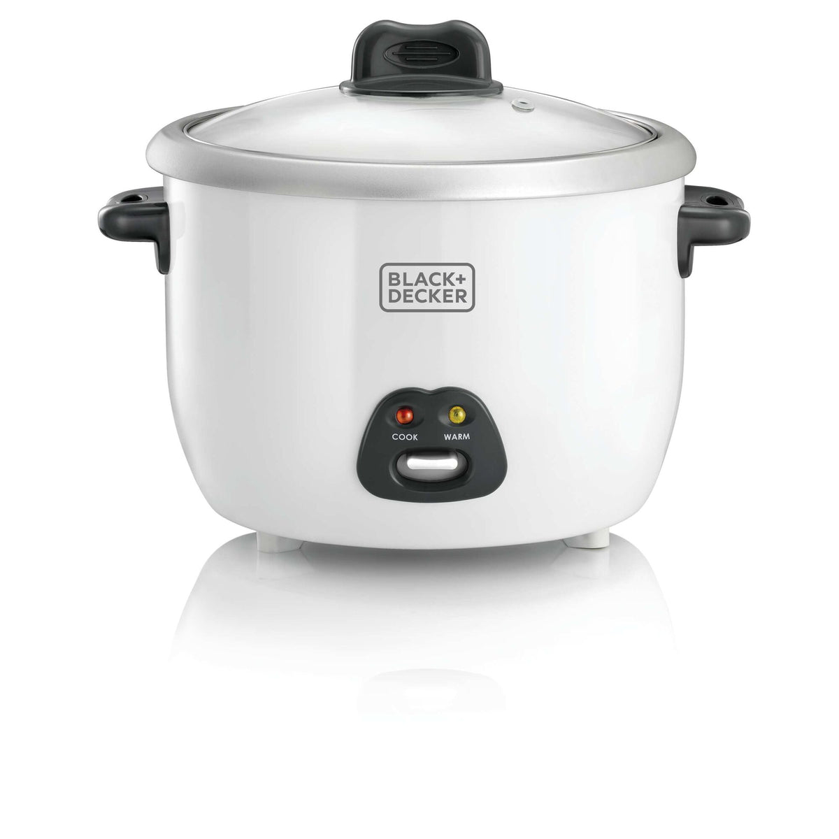 Black+Decker RC1850-B5 rice cooker with glass lid