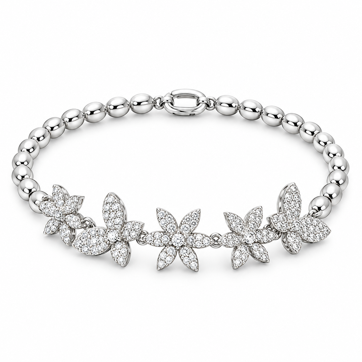 Crystal Butterfly Charm Bracelet