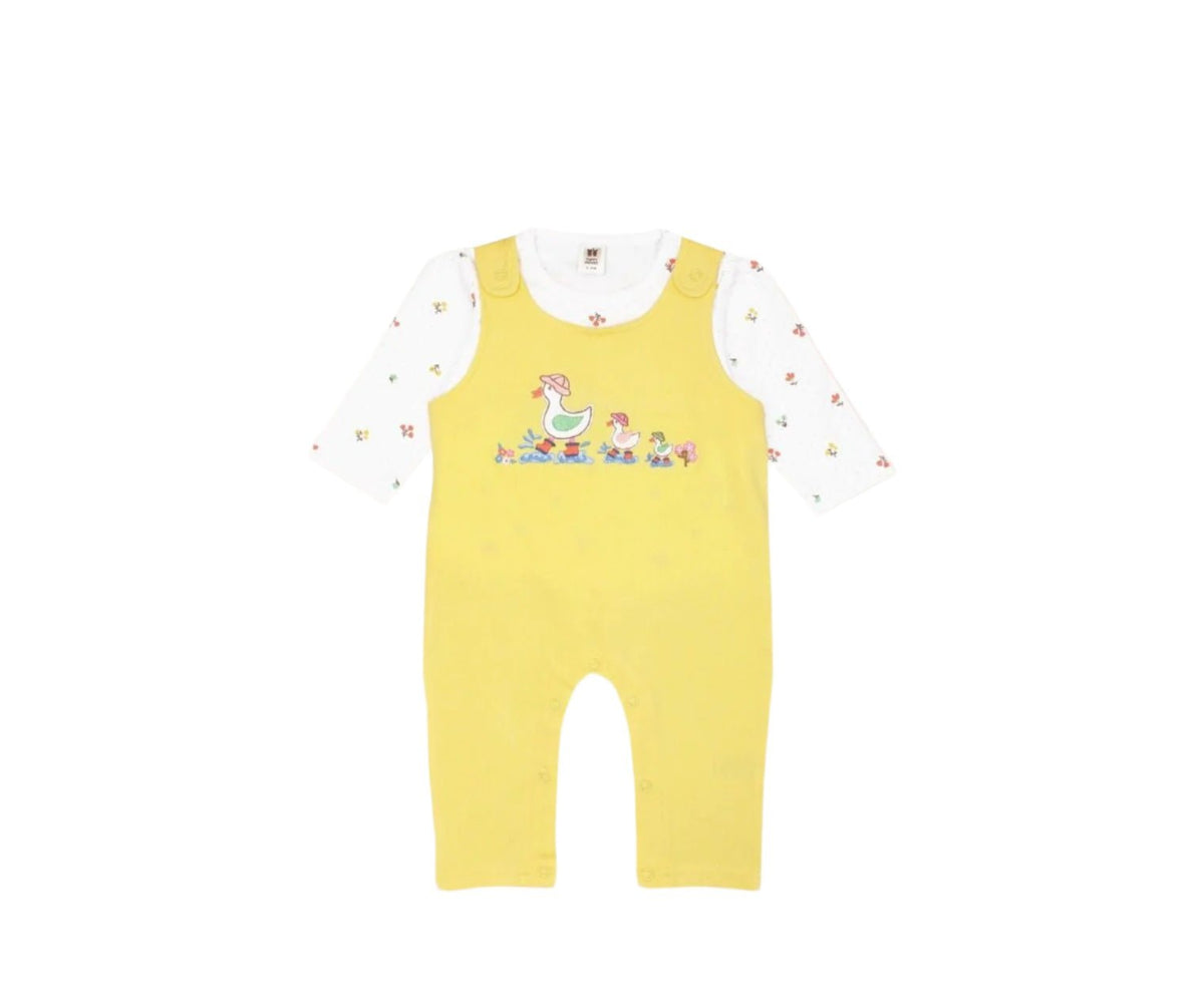 Baby Button-Up Jumpsuit – Yellow