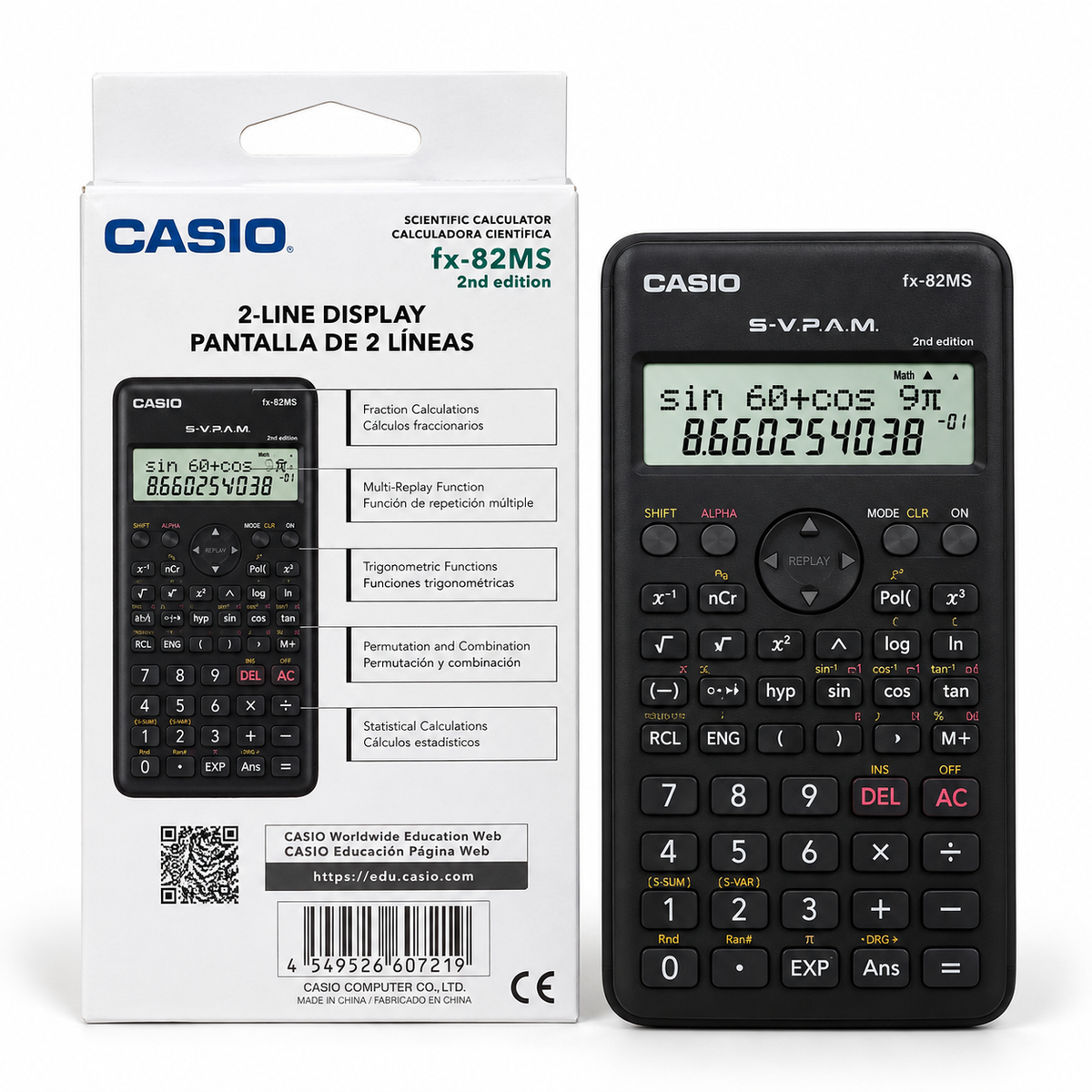 Casio fx-82MS 2nd edition scientific calculator with box