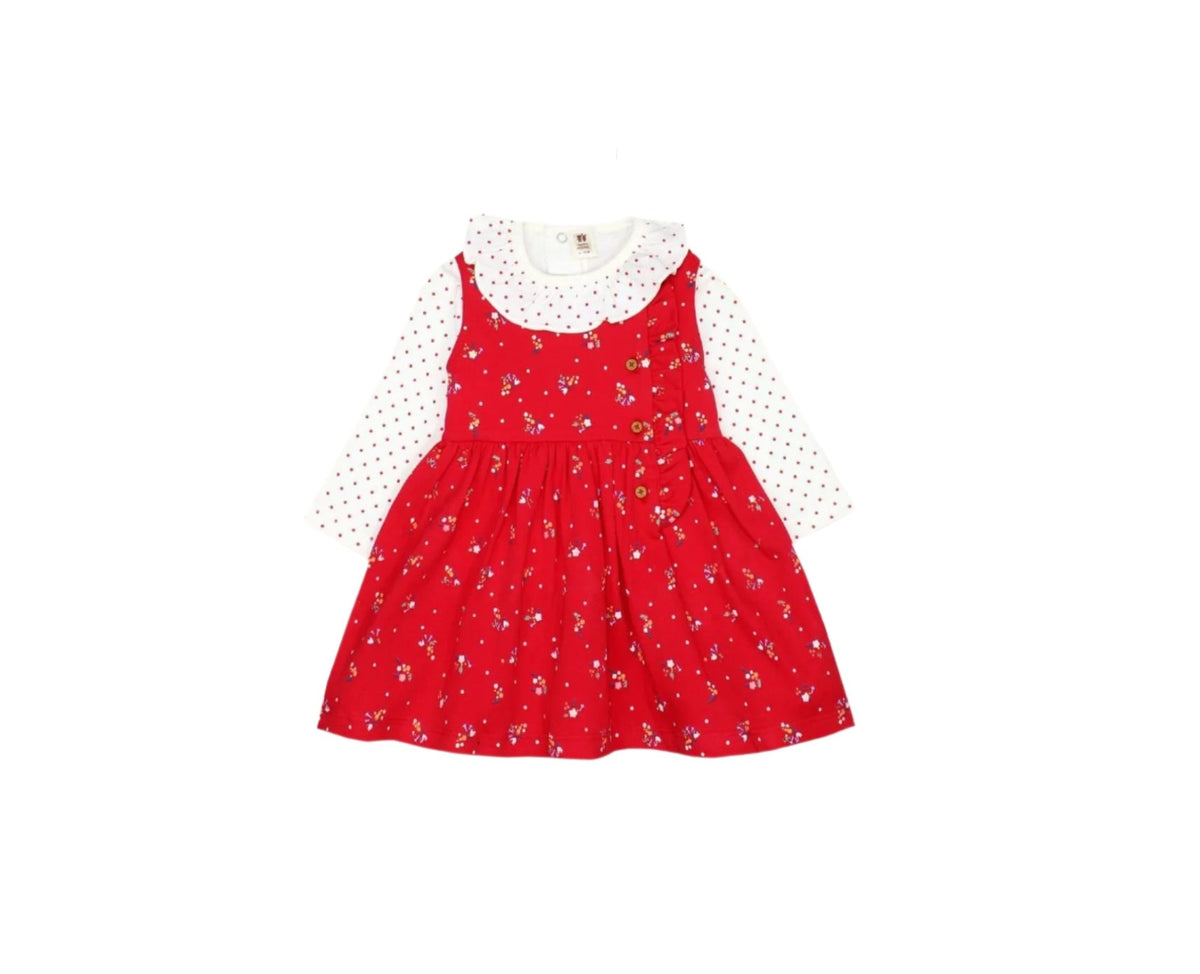 Baby Girl Floral Dress – Red