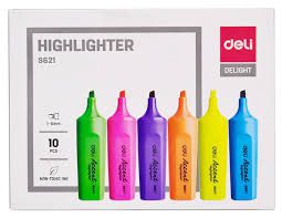 Deli Accentio assorted colour highlighters