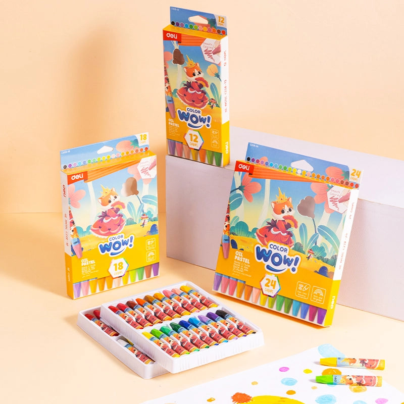 Deli Color WOW 12 oil pastel sticks