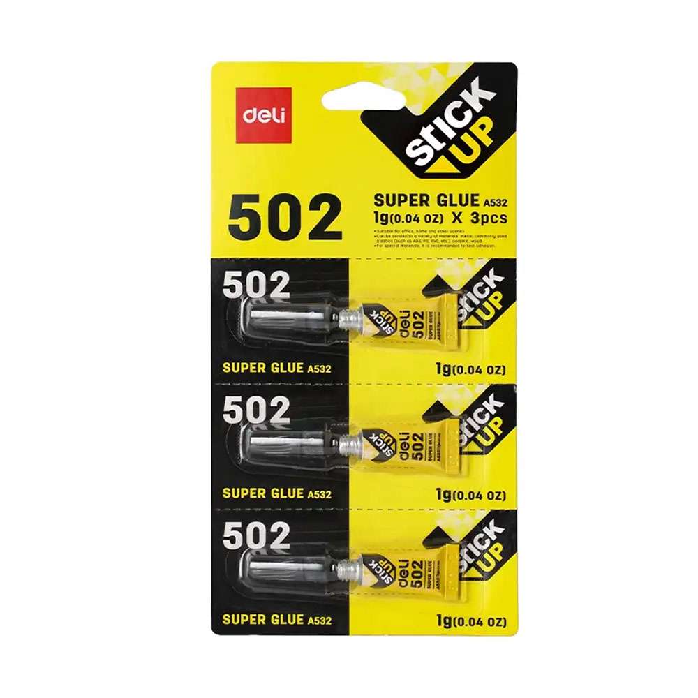 Deli EA532 instant super glue 1g pack of 3