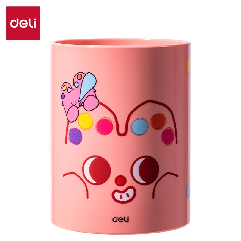 Deli EZ450 pink pen holder