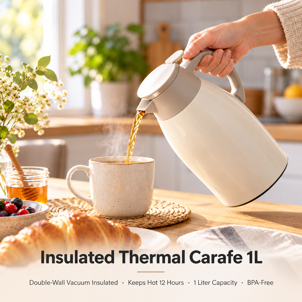 1 L insulated thermal carafe serving tea