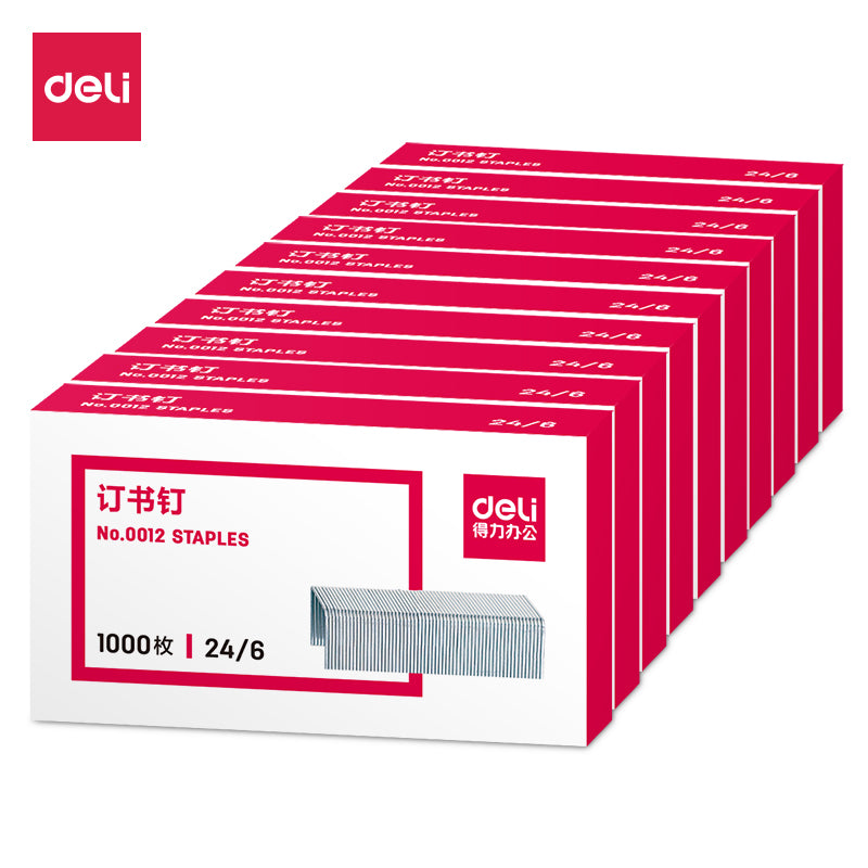 Deli 0012 staples, 10 boxes