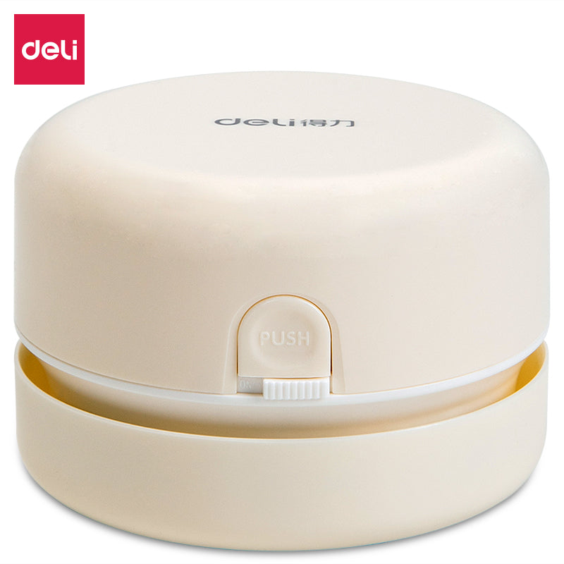 Deli 18880 mini desktop vacuum cleaner white