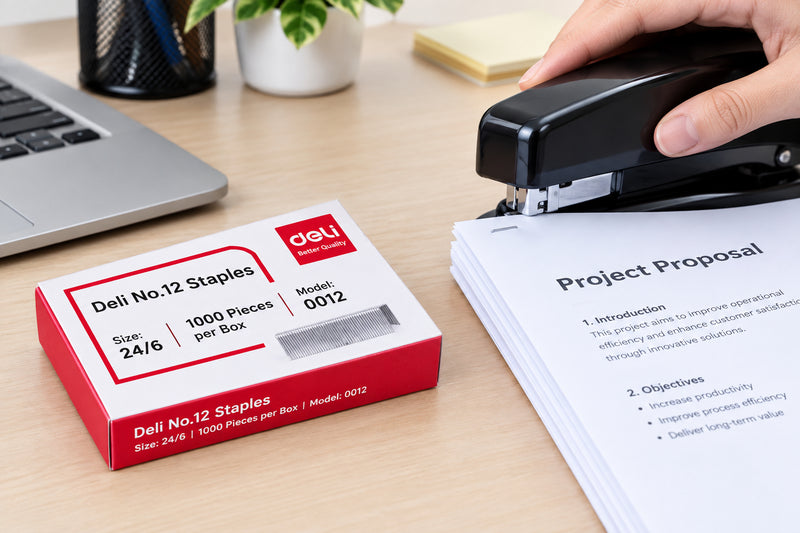 Deli No.12 Staples 0012 – 24/6, 1000 Pcs per Box