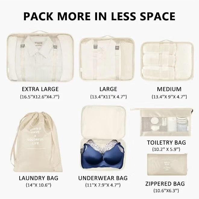 Gonice 7-piece packing cubes set