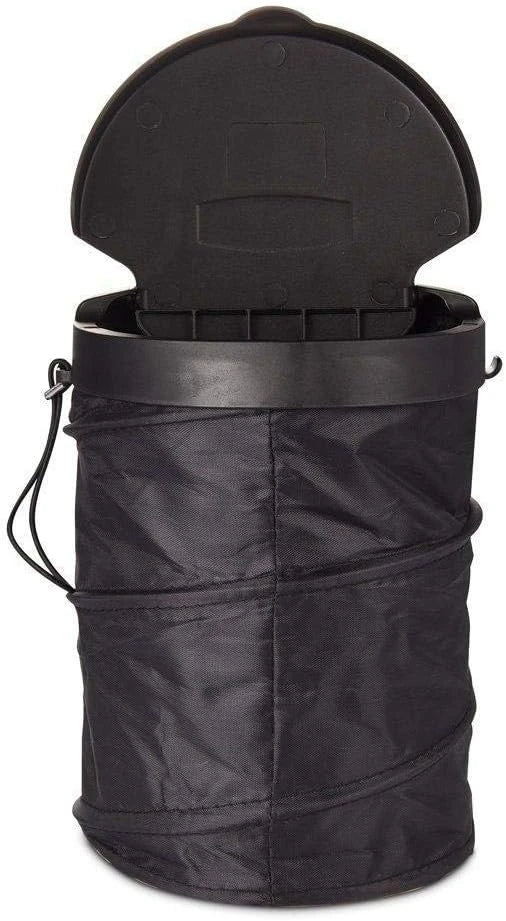 Collapsible hanging car trash bag