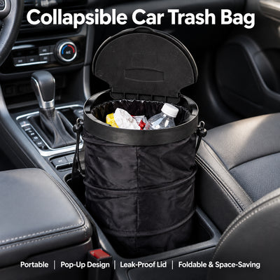 Collapsible Car Trash Bag – Portable Hanging Garbage Bin