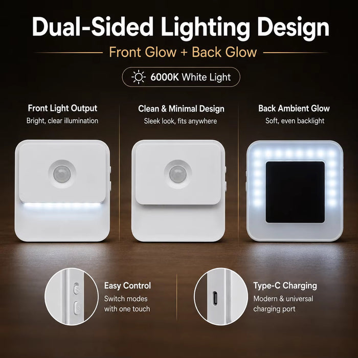 Dual-sided motion sensor night light – view 2