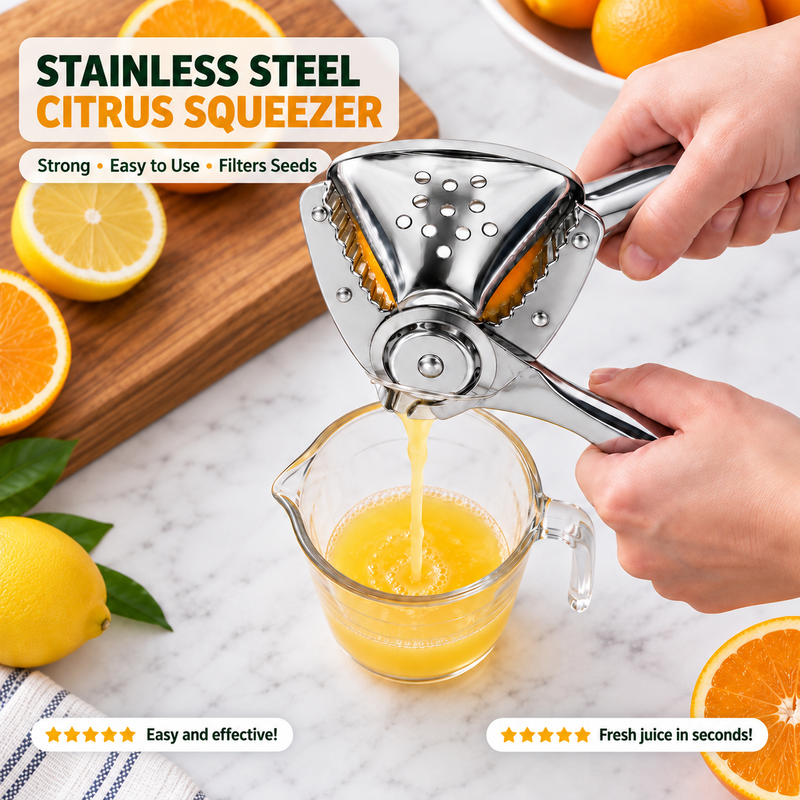 Italo stainless-steel citrus juicer