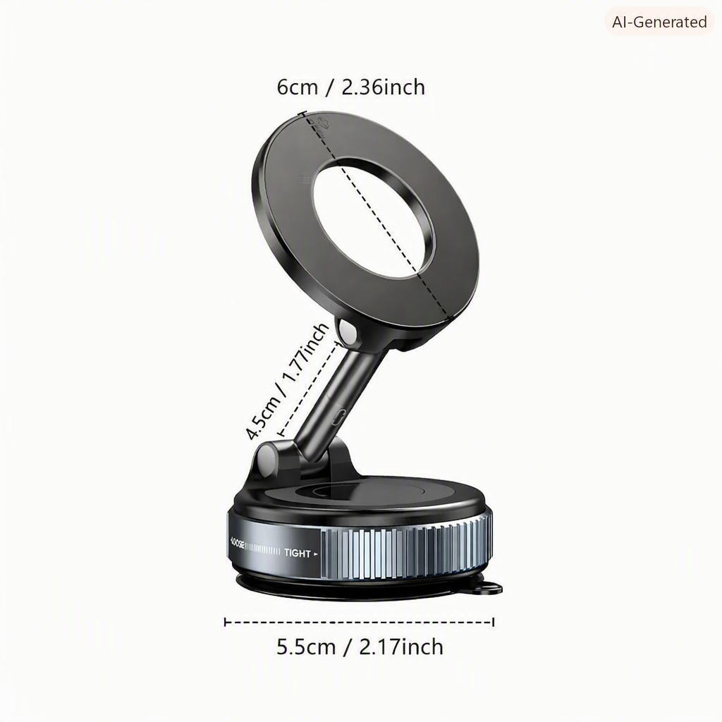 Magnetic Car Phone Holder – 360° Foldable Dashboard Mount
