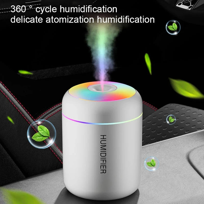 180ML USB Mini Air Humidifier & Aroma Diffuser with LED Night Light for Home, Office & Car