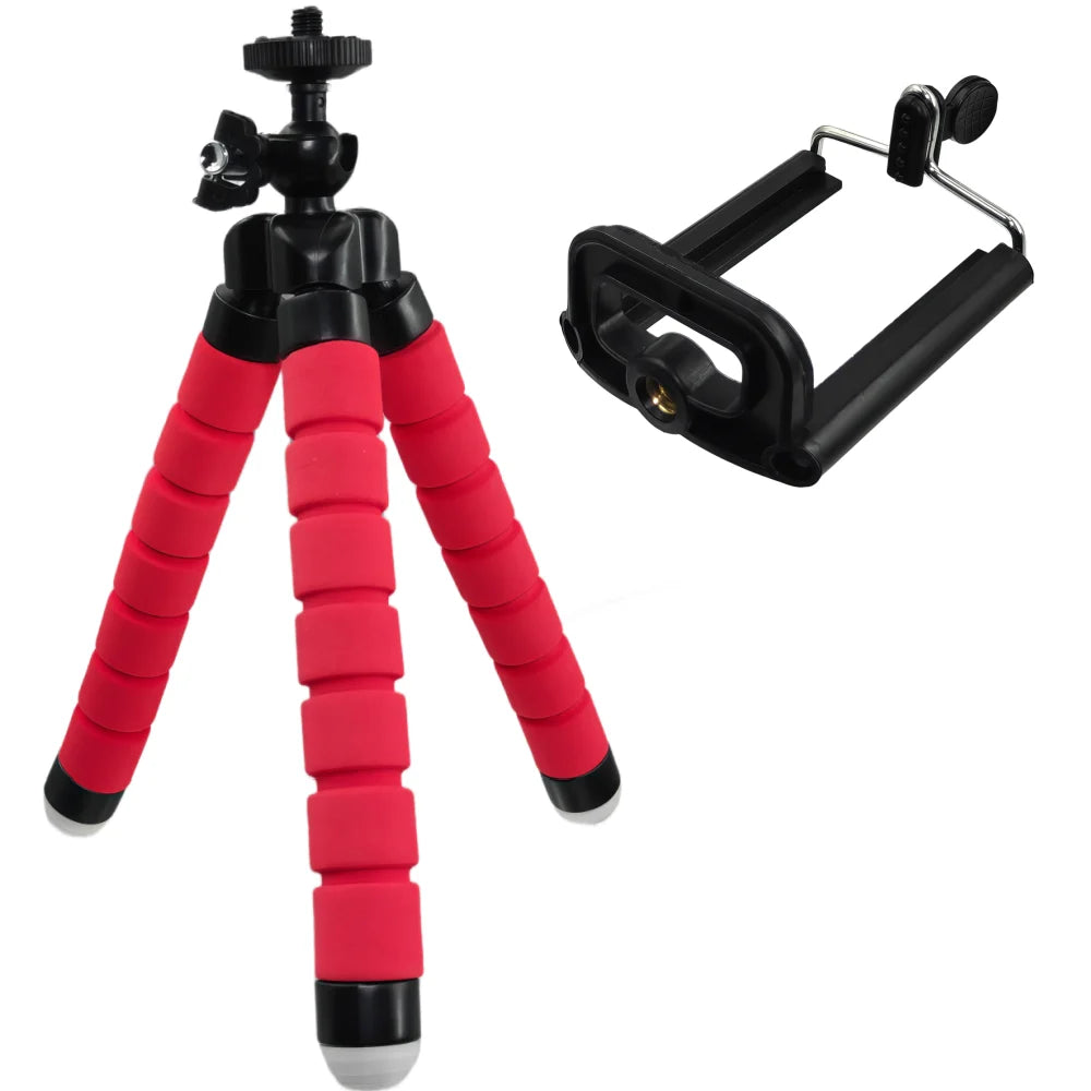 Portable Mini Tripod Stand with Bluetooth Remote & Phone Holder | Flexible Selfie Stick Tripod