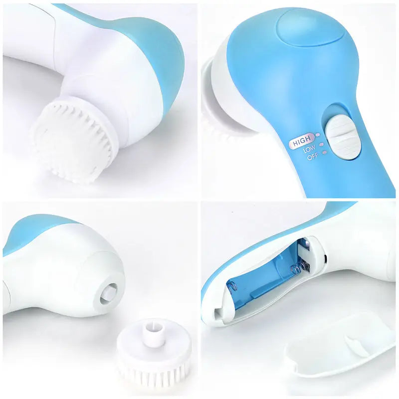 5-in-1 Electric Facial Cleansing Brush & Face Massager
