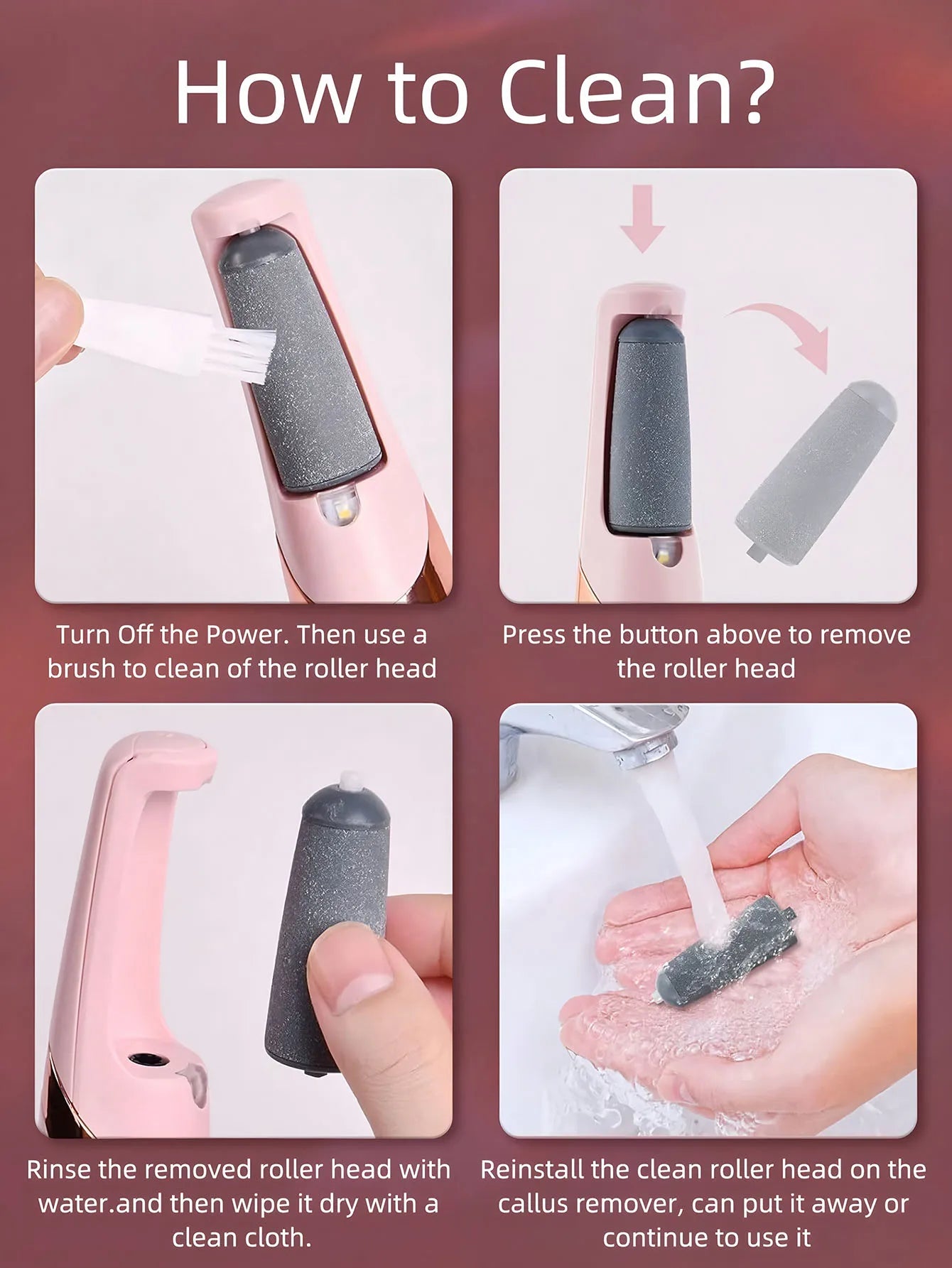 Cordless Rechargeable Electric Callus Remover for Feet – Professional Pedicure Foot File