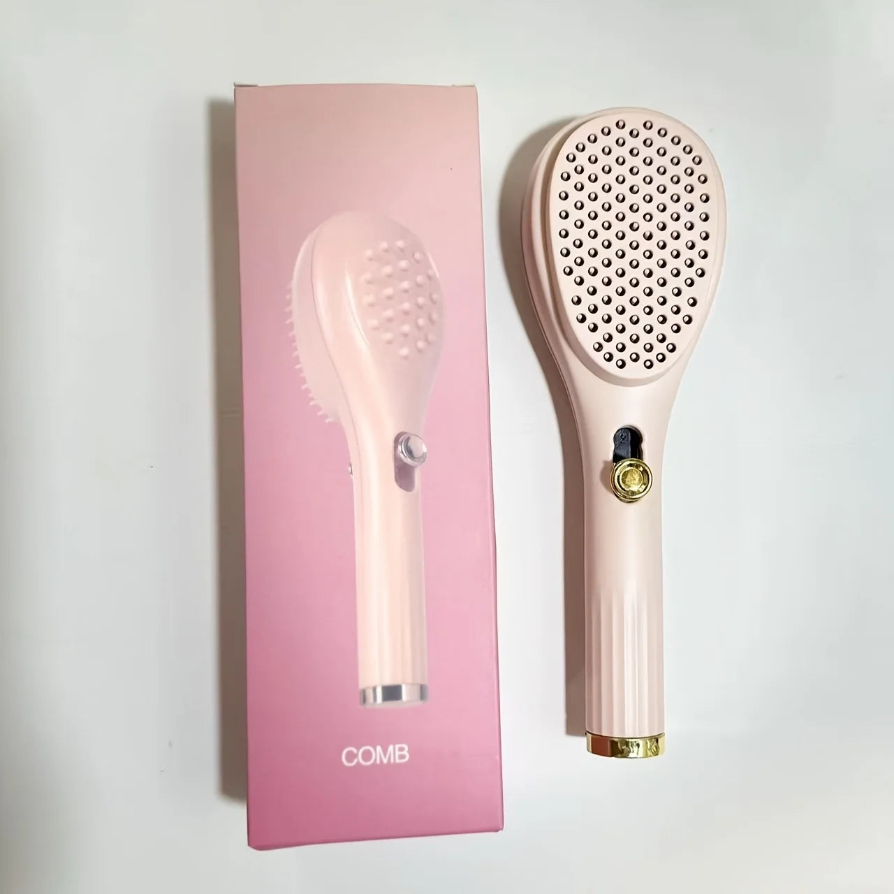 Self-Cleaning Retractable Hair Brush – Anti-Static Detangling Brush for All Hair Types
