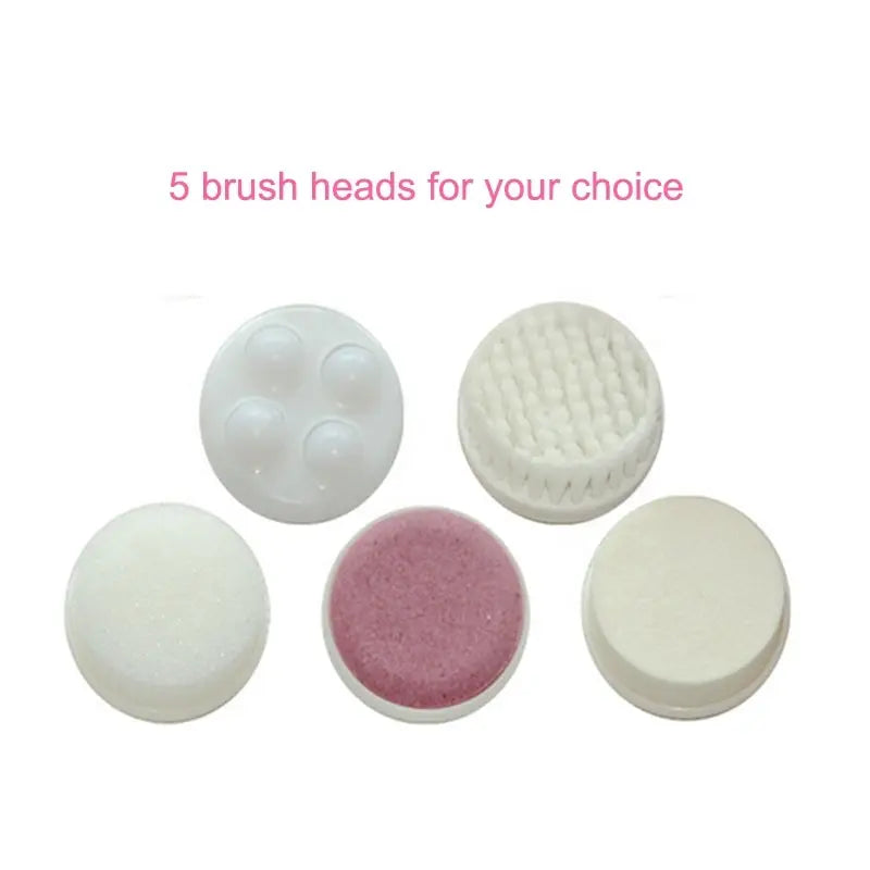 5-in-1 Electric Facial Cleansing Brush & Face Massager