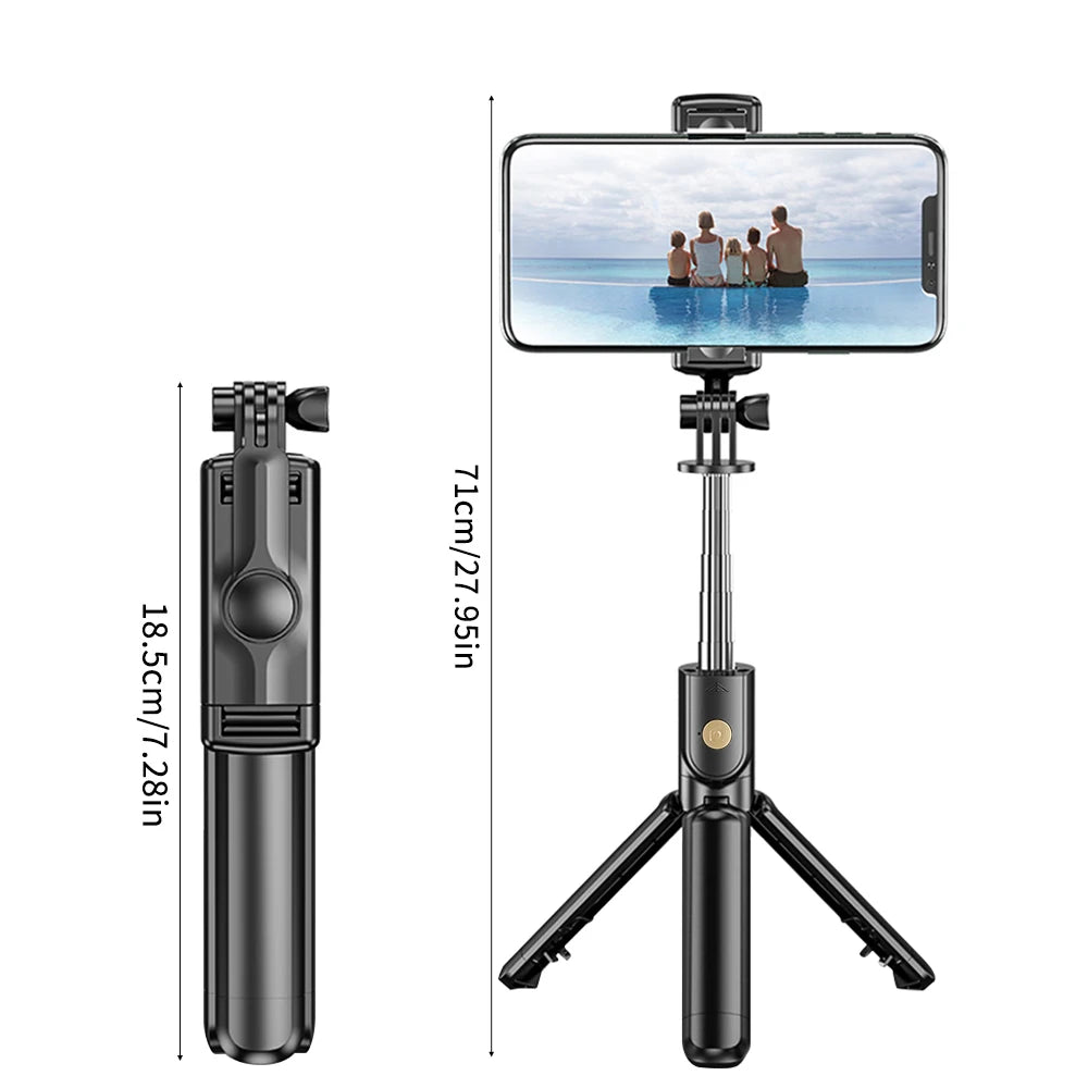 3-in-1 Extendable Selfie Stick Tripod with Bluetooth Remote for Smartphones
