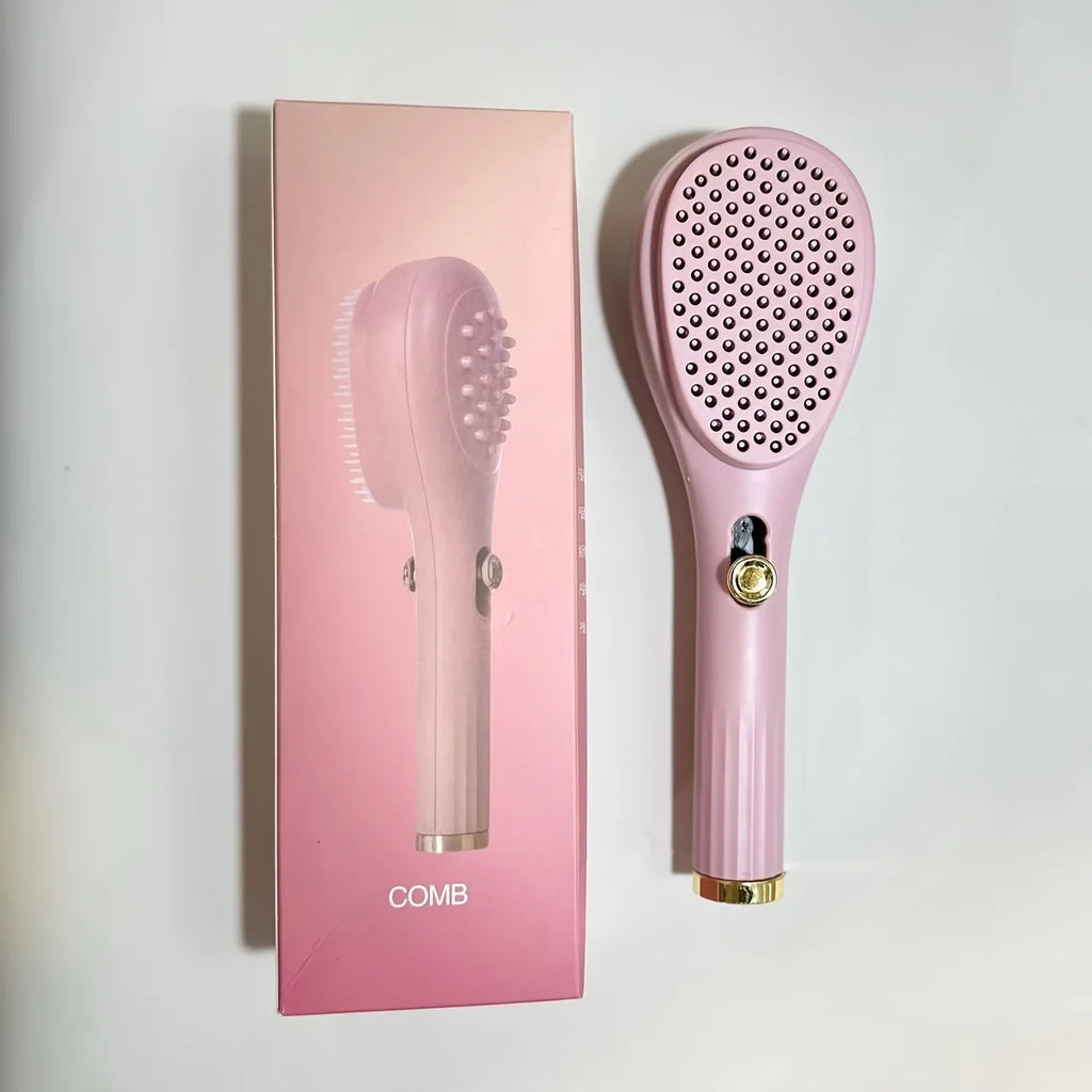 Self-Cleaning Retractable Hair Brush – Anti-Static Detangling Brush for All Hair Types