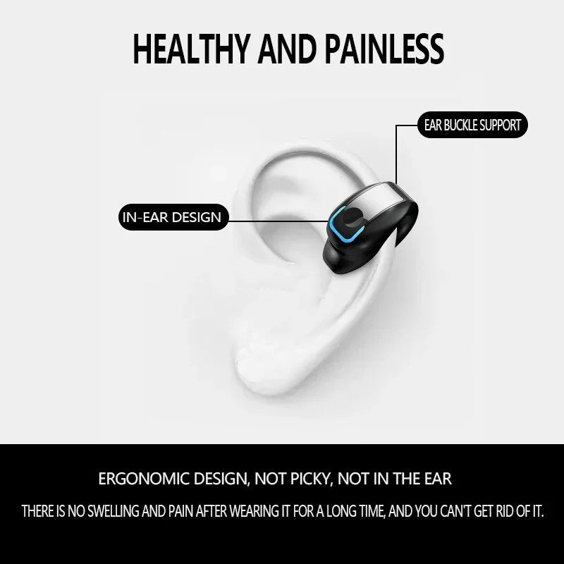 Wireless Bluetooth Bone Conduction Ear Clip Headphones with Mic