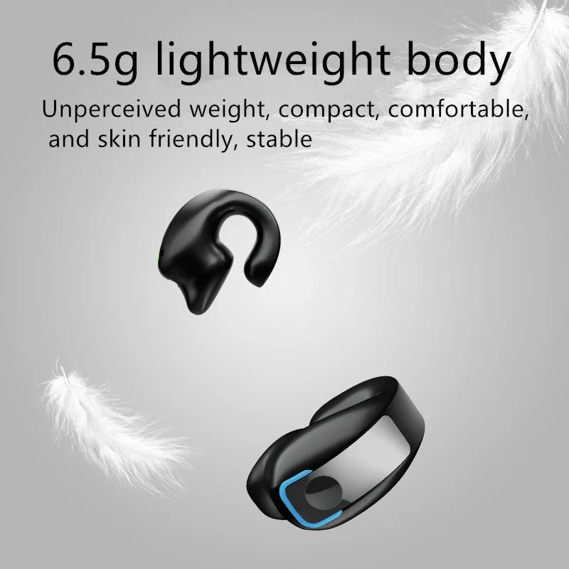 Wireless Bluetooth Bone Conduction Ear Clip Headphones with Mic