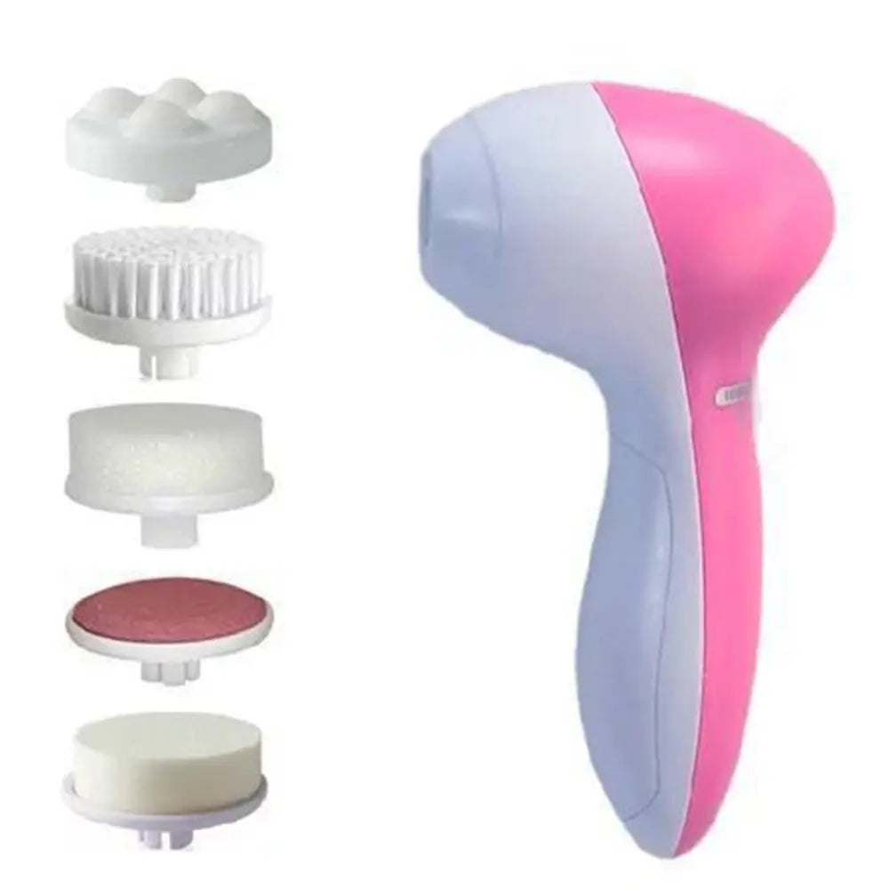 5-in-1 Electric Facial Cleansing Brush & Face Massager