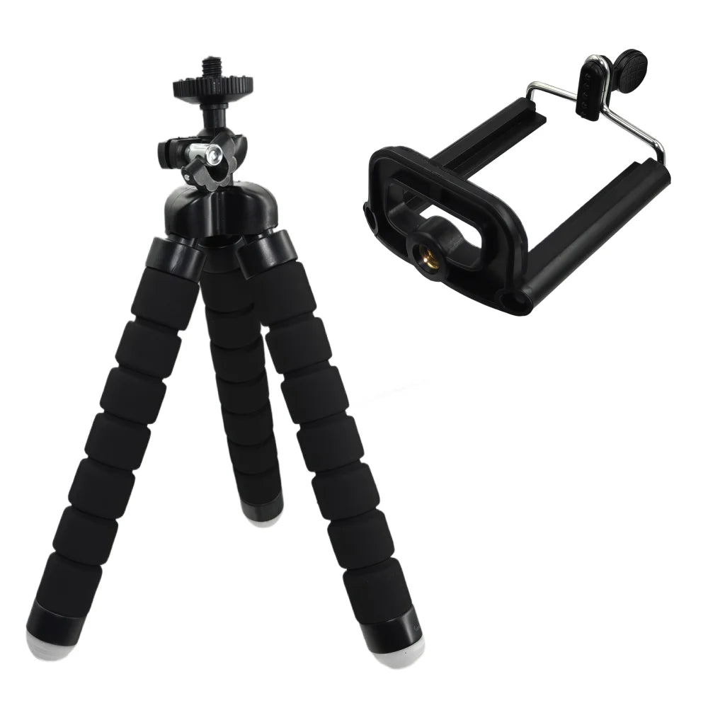 Portable Mini Tripod Stand with Bluetooth Remote & Phone Holder | Flexible Selfie Stick Tripod