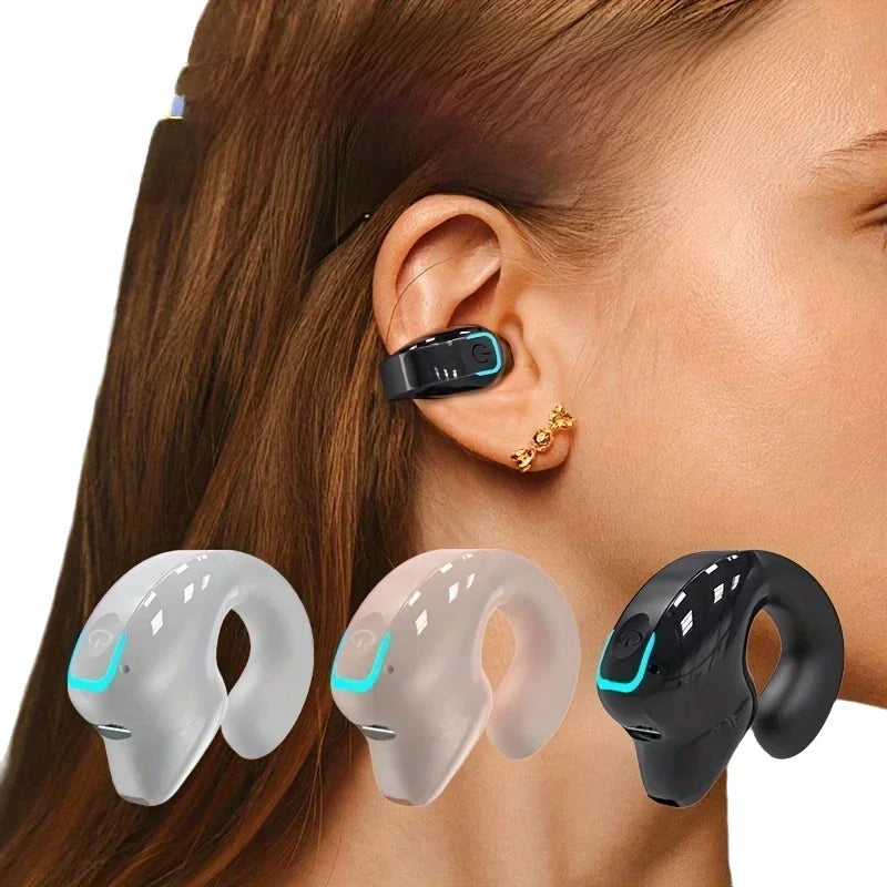 Wireless Bluetooth Bone Conduction Ear Clip Headphones with Mic