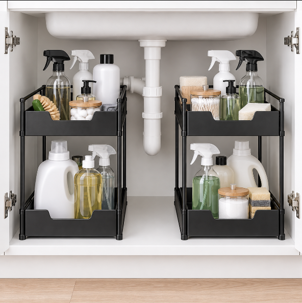 Two-tier under-sink organizer – view 2