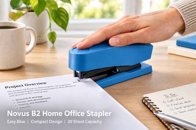 Novus B2 blue home and office stapler