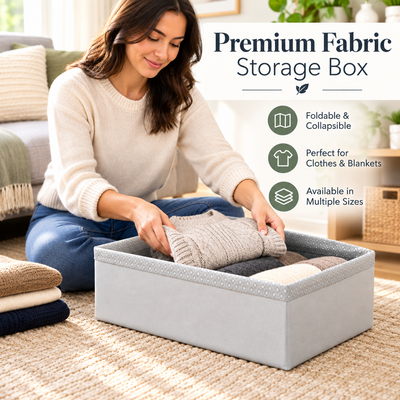 Drawer Organizer Tray – Grey & White, 26 × 34 × 10 cm