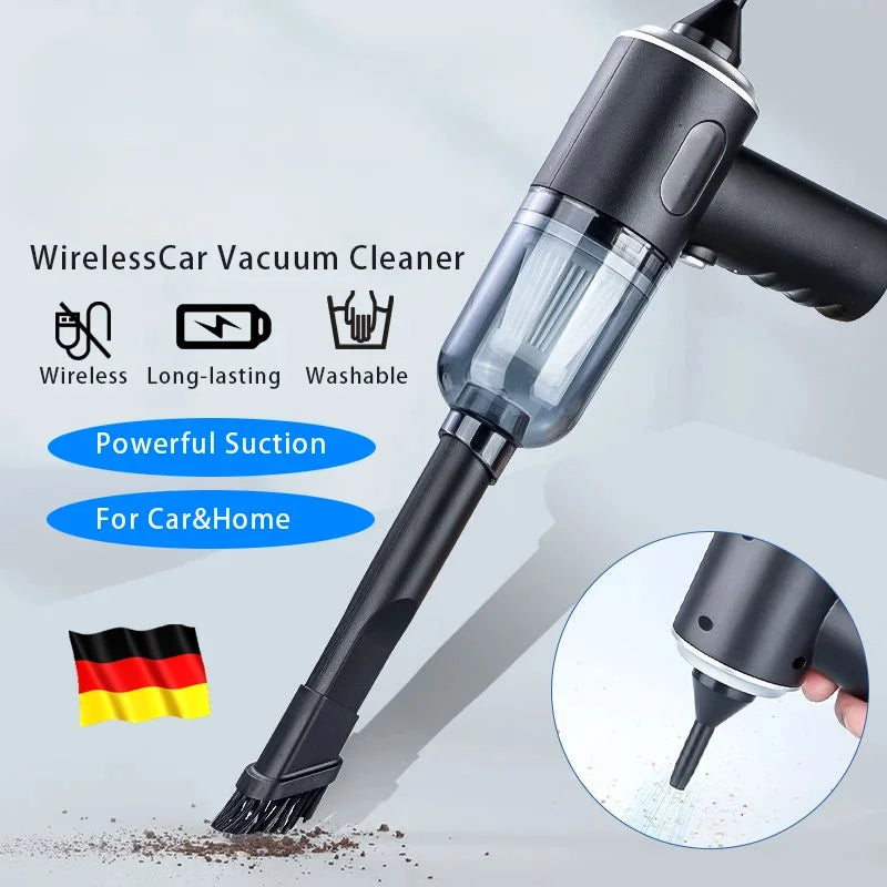 9000Pa Wireless Handheld Car Vacuum Cleaner – USB Rechargeable Portable Vacuum for Car & Home