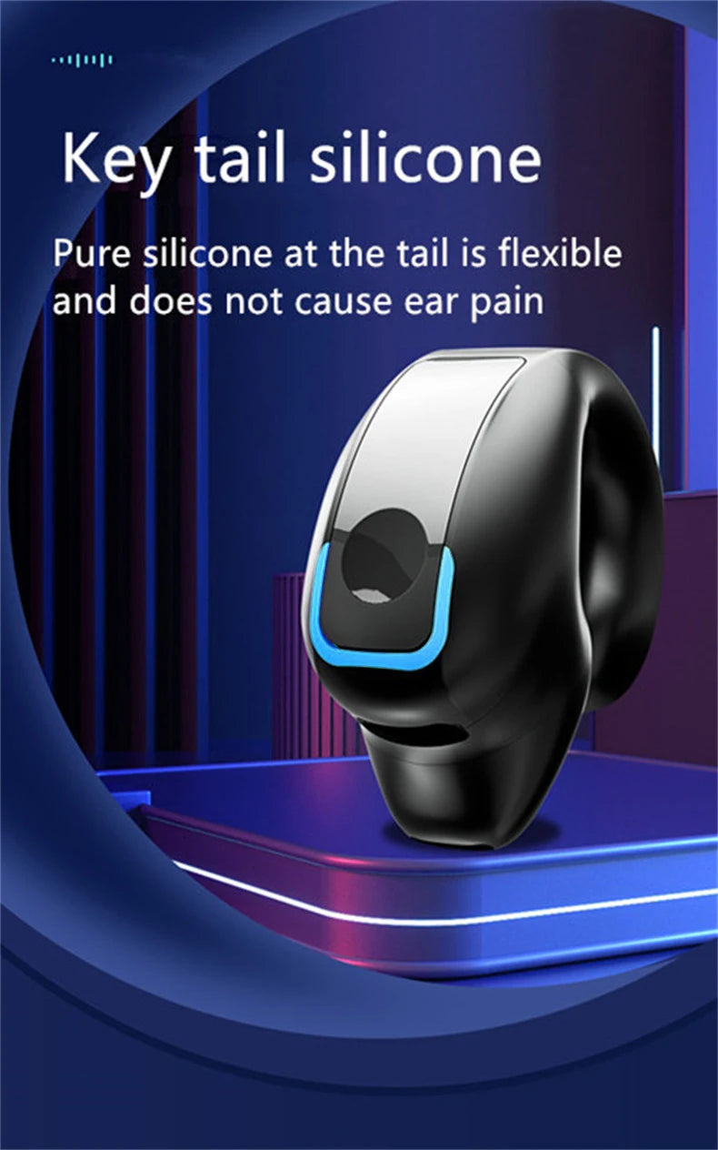 Wireless Bluetooth Bone Conduction Ear Clip Headphones with Mic