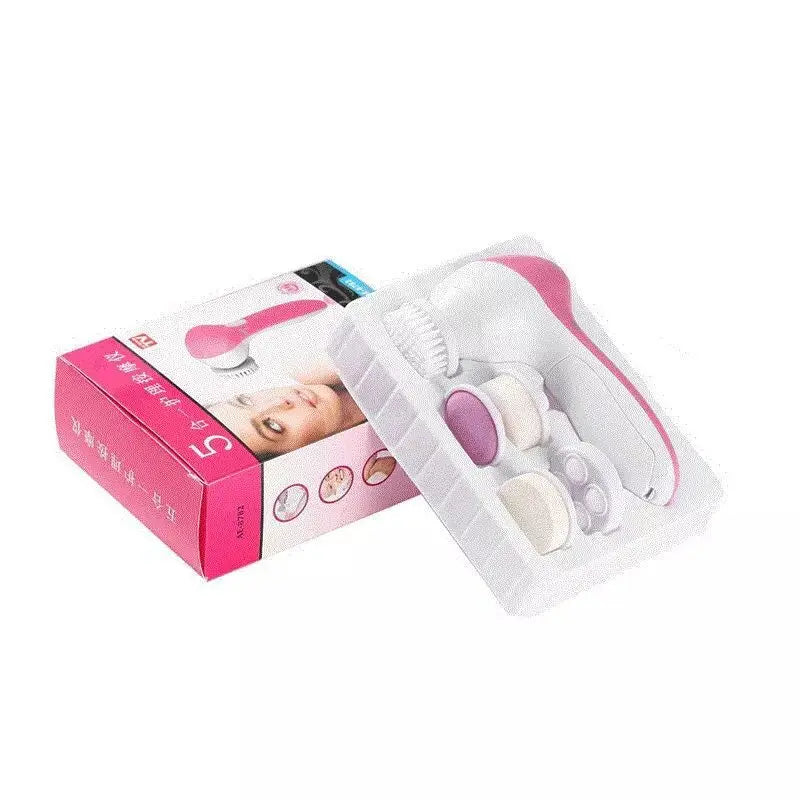 5-in-1 Electric Facial Cleansing Brush & Face Massager