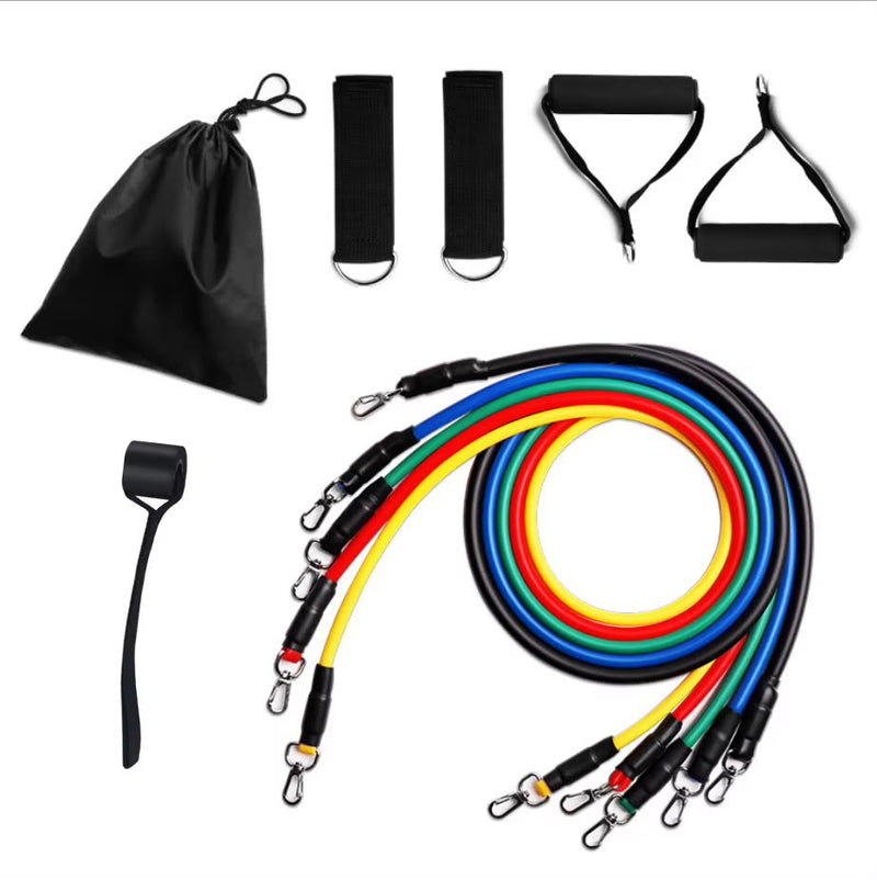 Ayzoq 11-Piece Resistance Band Set – Tube Bands, Handles, Ankle Straps & Door Anchor