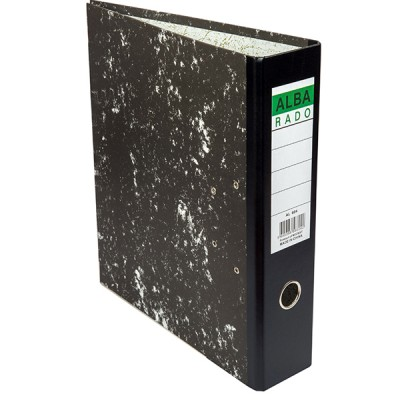 Alba Rado 86611 black marble 3 inch lever arch file