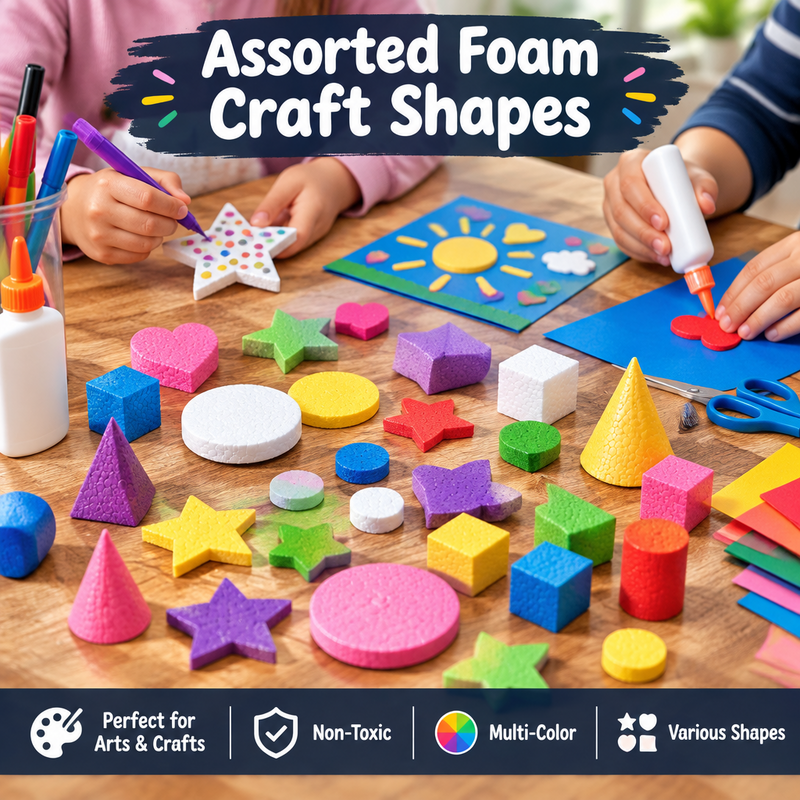 Assorted Foam Shapes for Arts & Crafts
