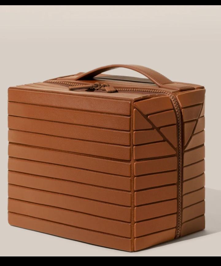Structured Leather-Look Vanity Case