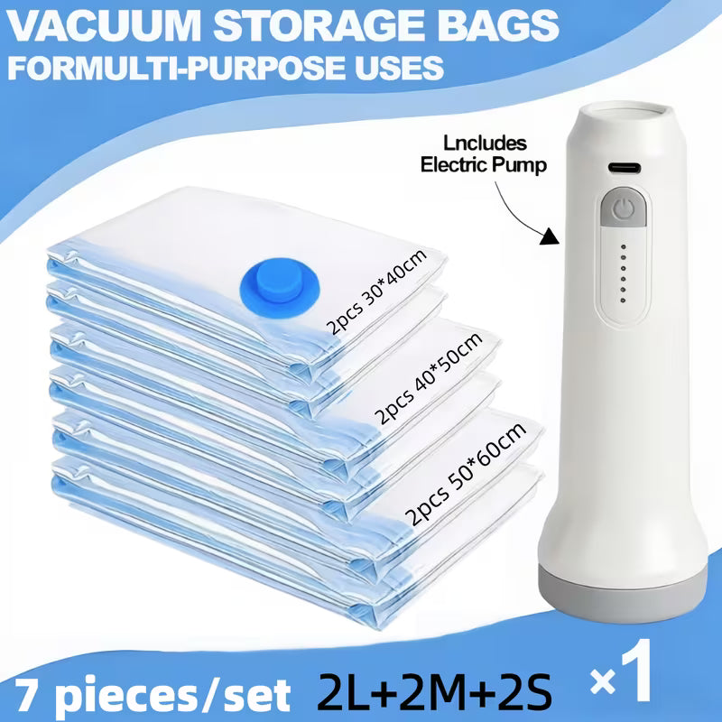 Vacuum Storage Bags with Electric Pump