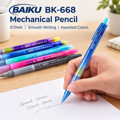 Baiku BK-668 Mechanical Pencil – 0.7 mm, Assorted Colors