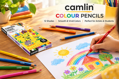 Camlin 4192566 Full-Size Colour Pencils – 12 Shades with Sharpener