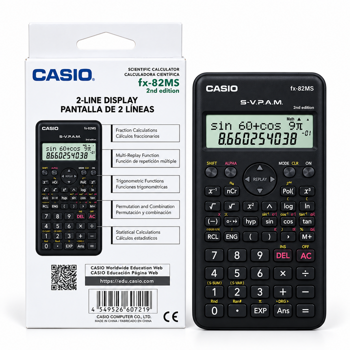 Casio fx-82MS 2nd edition scientific calculator with box