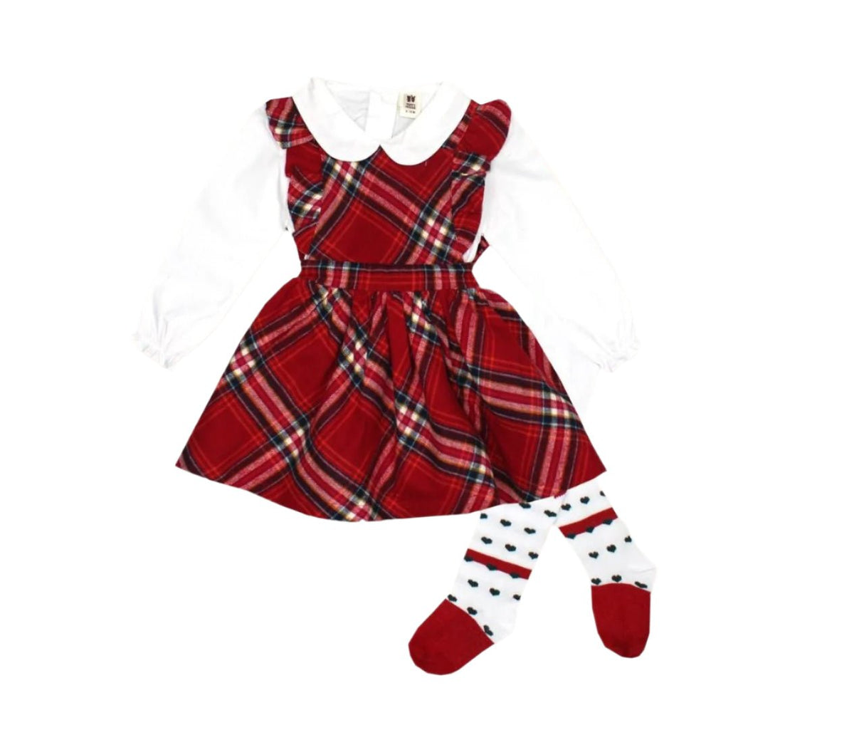 Girls' Checked Party Dress
